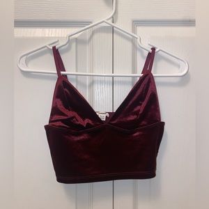 Dark red velvet camisole XS